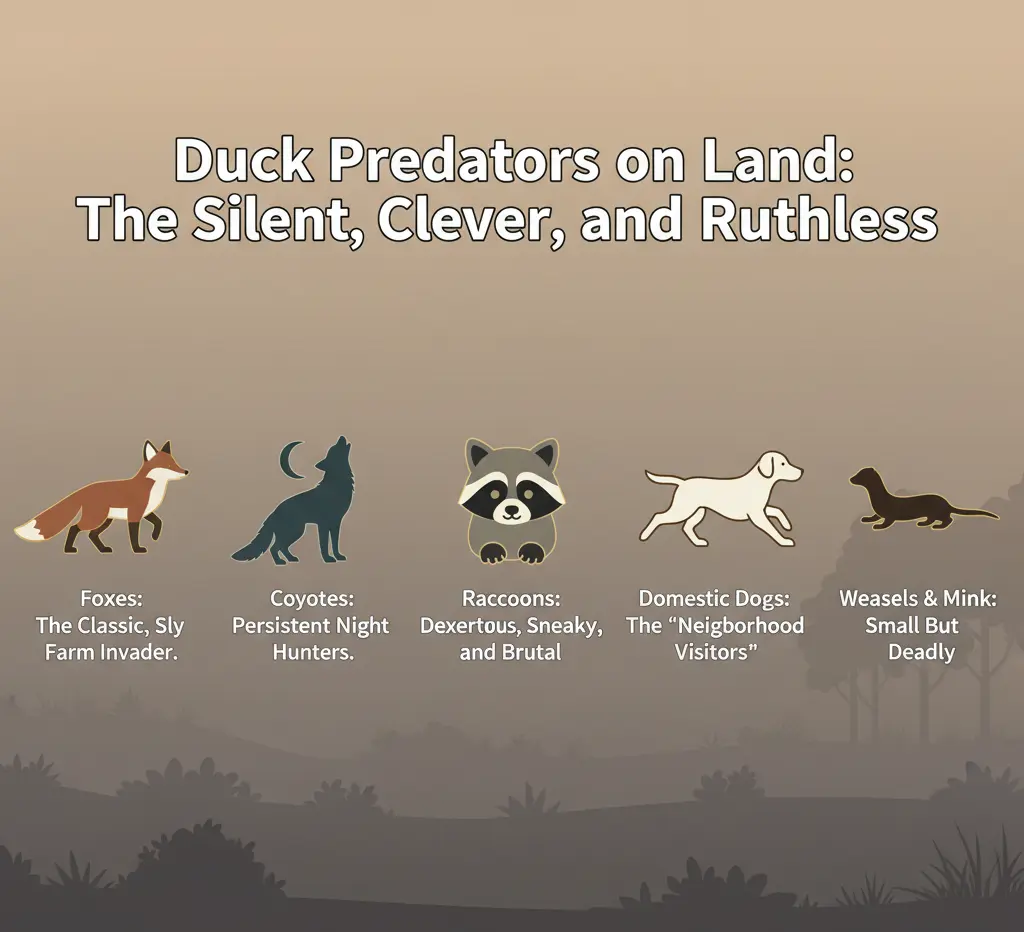 Duck Predators on Land: The Silent, Clever, and Ruthless