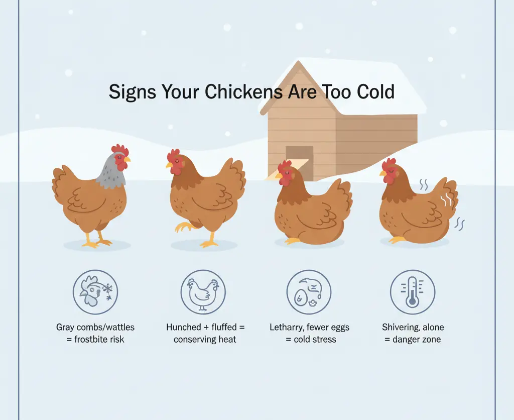 Signs Your Chickens Are Too Cold