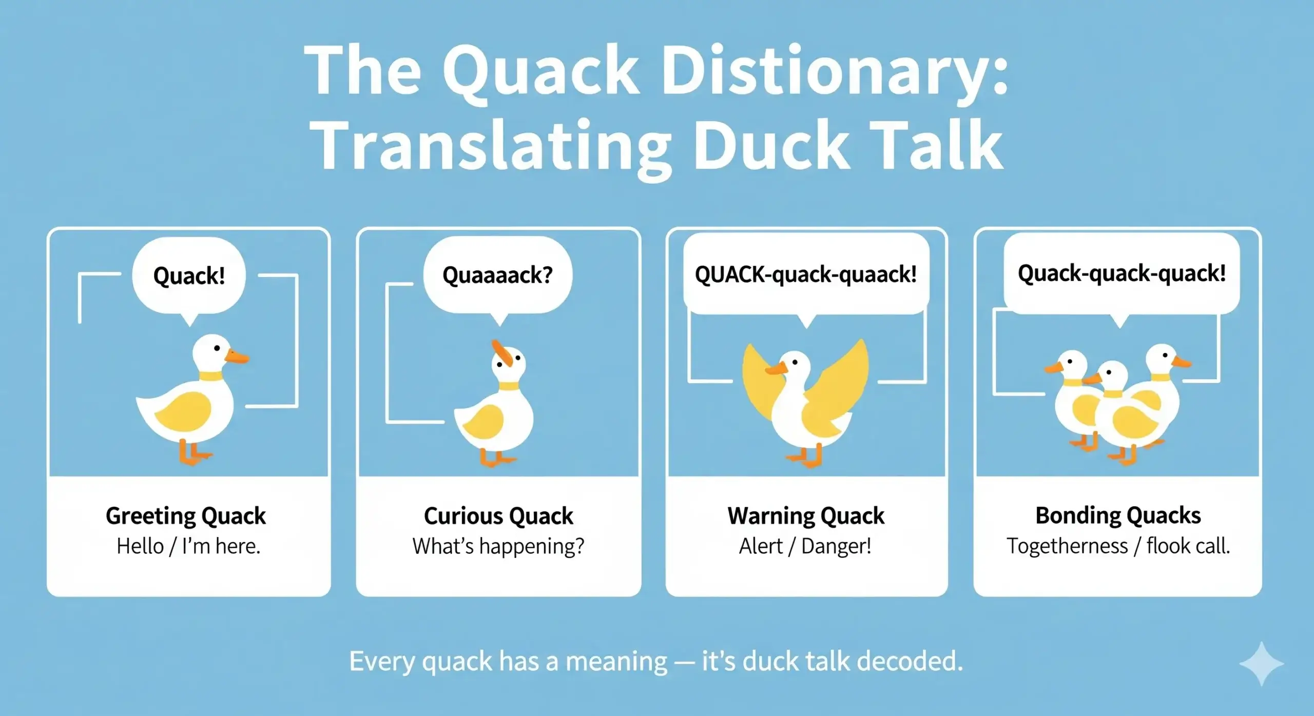 The Quack Dictionary: Translating Duck Talk