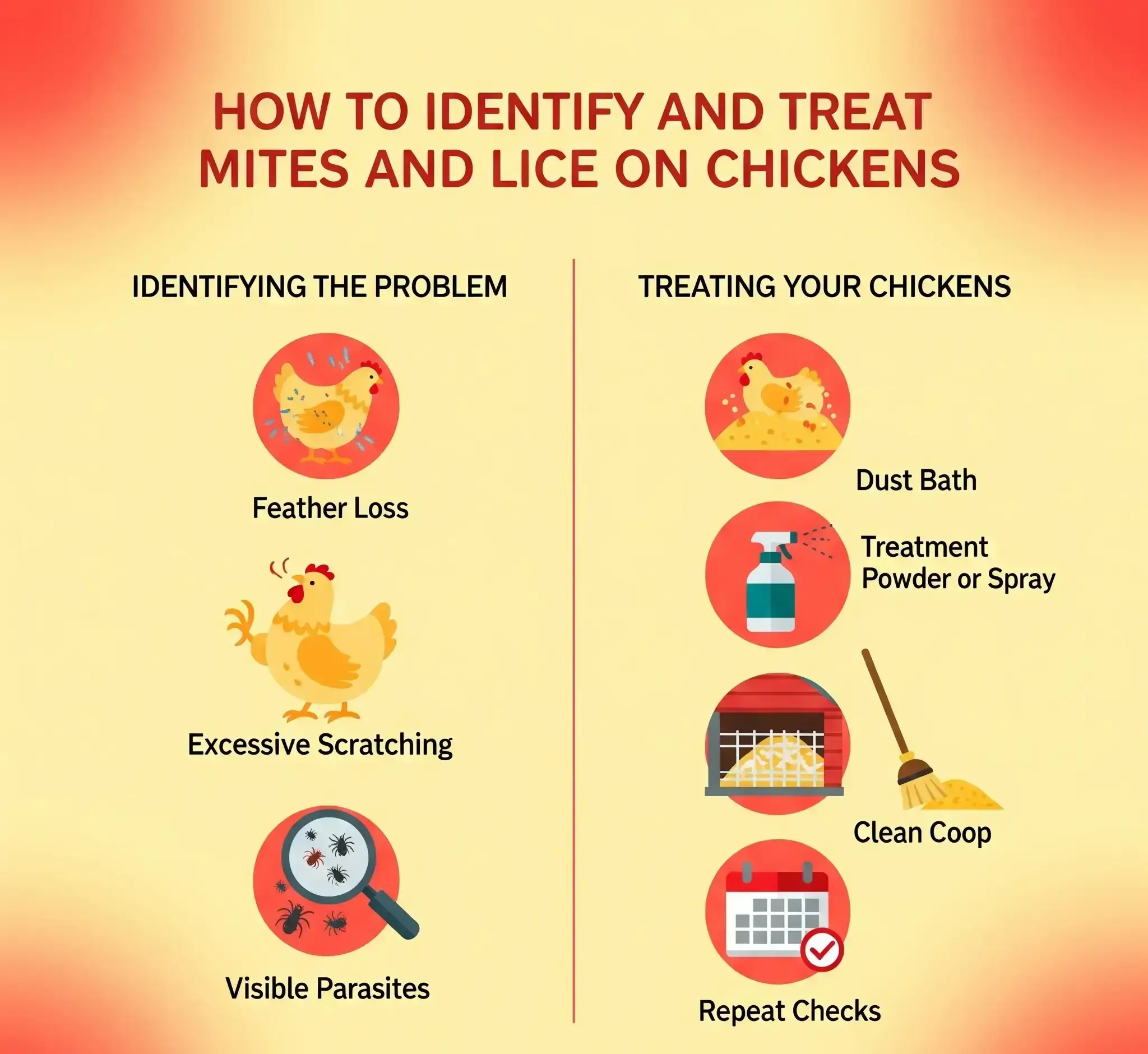 How to Identify and Treat Mites and Lice on Chickens