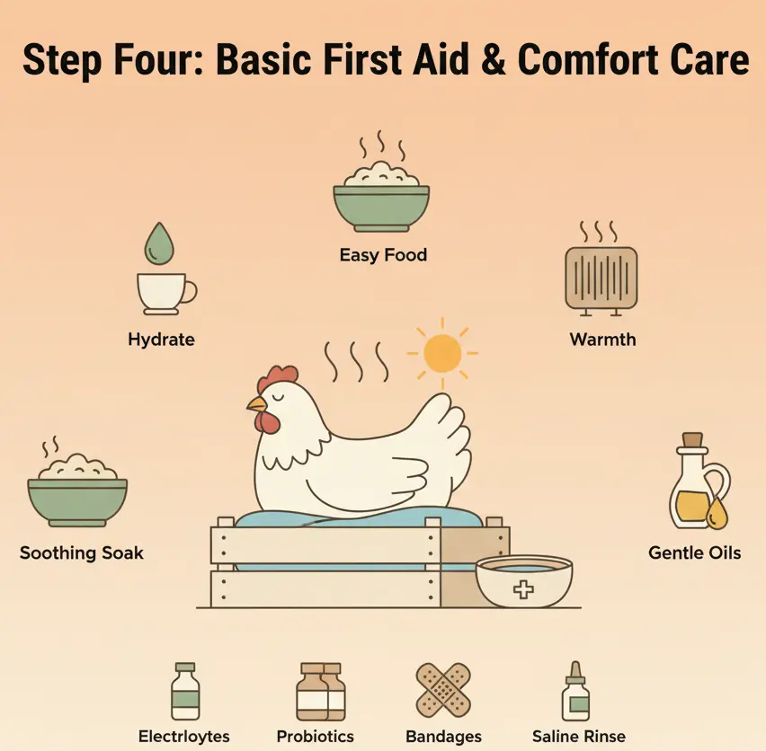 Step Four: Basic First Aid & Comfort Care
