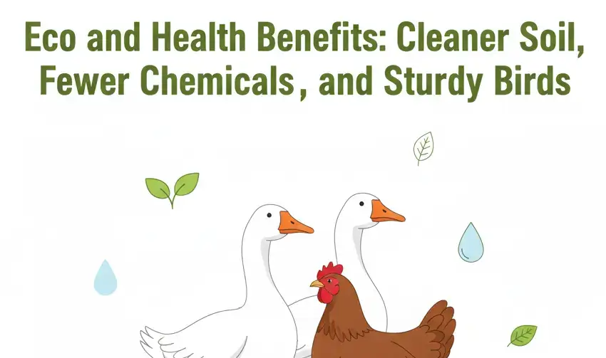 Eco and health benefits: cleaner soil, fewer chemicals, and sturdy birds